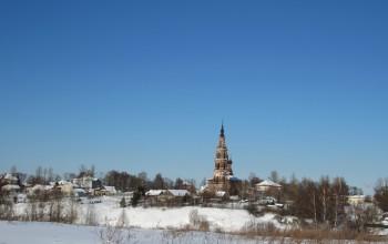 Вид на Курбу по дороге из с. Васильевское